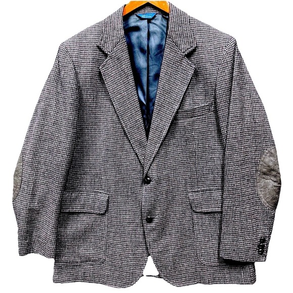 Pendleton Other - Vintage Pendleton Tweed Virgin‎ Wool Blazer Jacket Men's Size 42 Gray 2 Button
